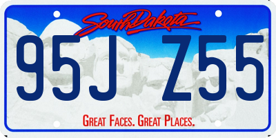 SD license plate 95JZ55
