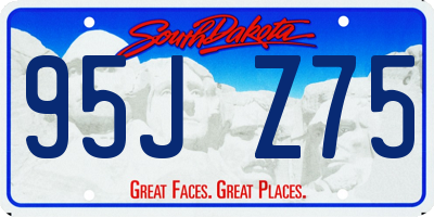 SD license plate 95JZ75