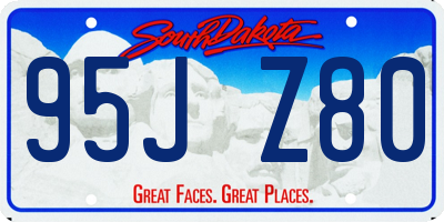 SD license plate 95JZ80