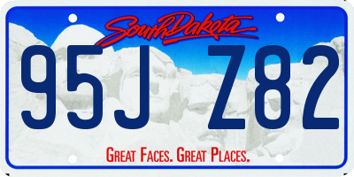 SD license plate 95JZ82
