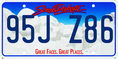 SD license plate 95JZ86