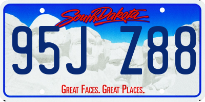 SD license plate 95JZ88