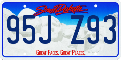 SD license plate 95JZ93