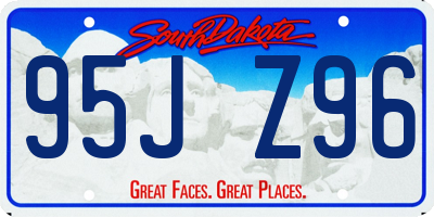 SD license plate 95JZ96