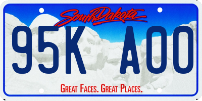 SD license plate 95KA00