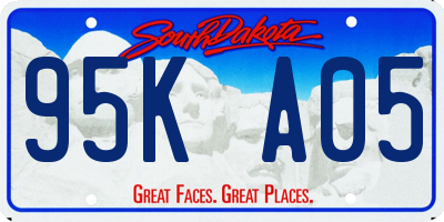 SD license plate 95KA05