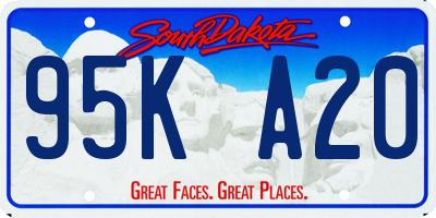 SD license plate 95KA20