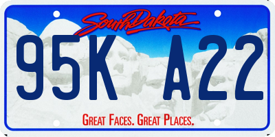 SD license plate 95KA22