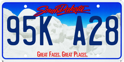 SD license plate 95KA28