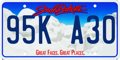 SD license plate 95KA30