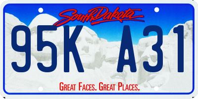 SD license plate 95KA31