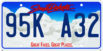 SD license plate 95KA32