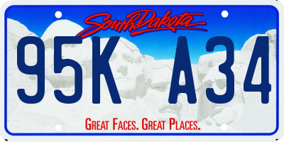 SD license plate 95KA34