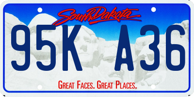 SD license plate 95KA36