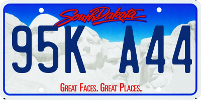 SD license plate 95KA44