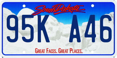 SD license plate 95KA46