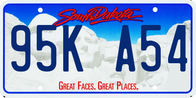 SD license plate 95KA54