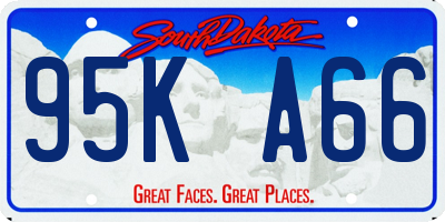 SD license plate 95KA66