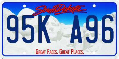 SD license plate 95KA96