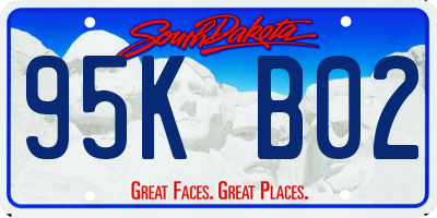 SD license plate 95KB02