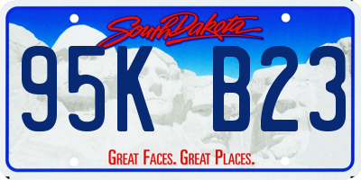 SD license plate 95KB23