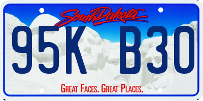 SD license plate 95KB30