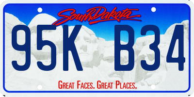SD license plate 95KB34