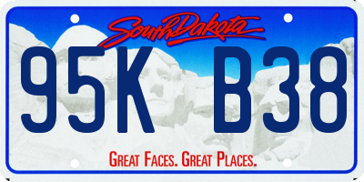 SD license plate 95KB38