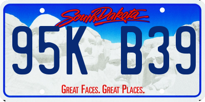 SD license plate 95KB39