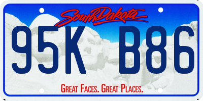 SD license plate 95KB86