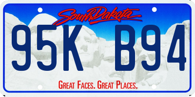 SD license plate 95KB94