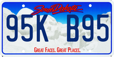 SD license plate 95KB95