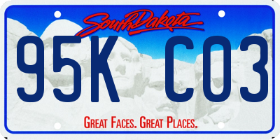 SD license plate 95KC03