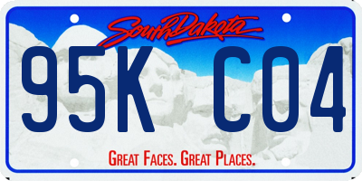 SD license plate 95KC04