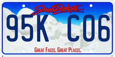 SD license plate 95KC06