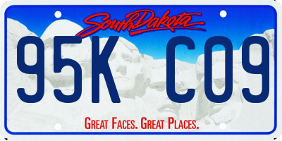 SD license plate 95KC09