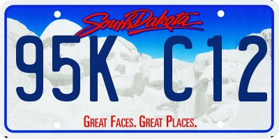 SD license plate 95KC12