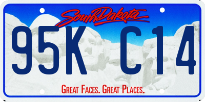 SD license plate 95KC14