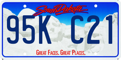 SD license plate 95KC21