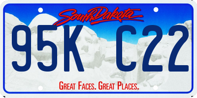 SD license plate 95KC22