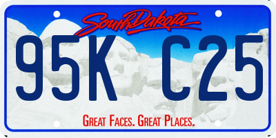 SD license plate 95KC25