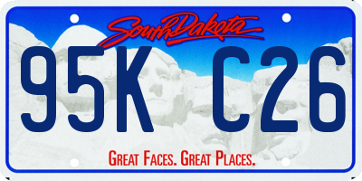 SD license plate 95KC26