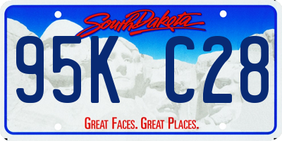 SD license plate 95KC28