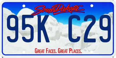 SD license plate 95KC29