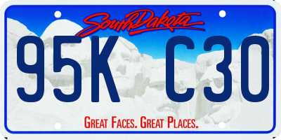 SD license plate 95KC30