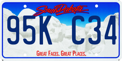 SD license plate 95KC34