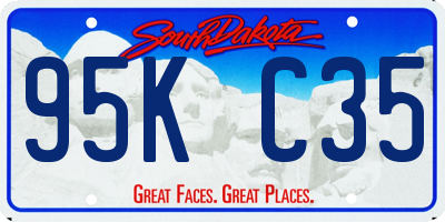 SD license plate 95KC35