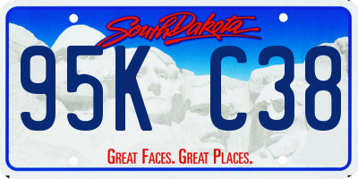 SD license plate 95KC38