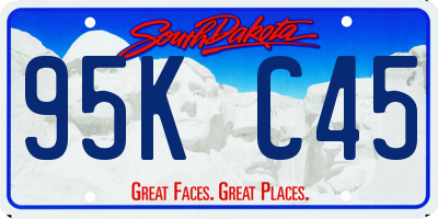 SD license plate 95KC45