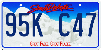 SD license plate 95KC47